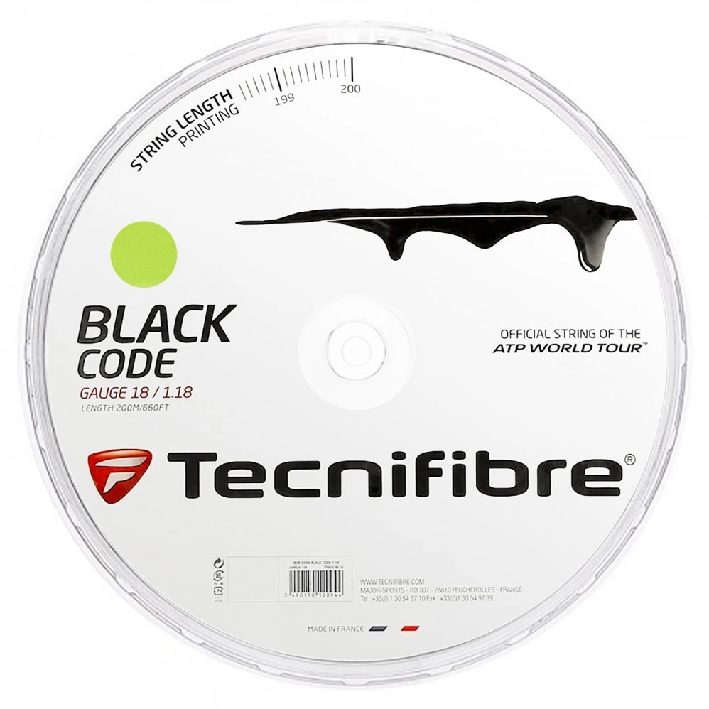 Bobine Tecnifibre Black Code Lime 200m 3 Bobine Tecnifibre Black Code Lime 200m