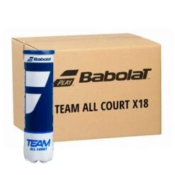 Carton 18 Tubes De 4 Balles Babolat Team All Court